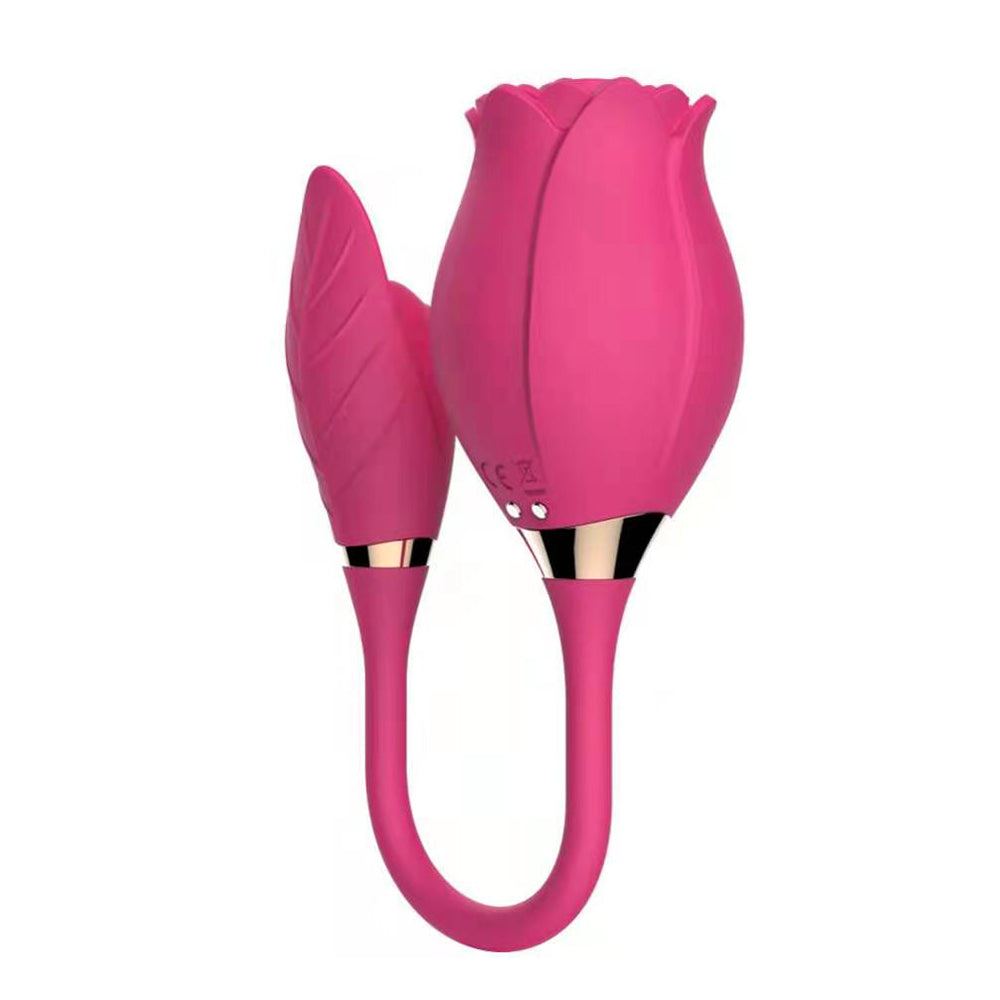 Rose Shaped Vibrator w/ Clitoral Suction | Red Room Fantasies